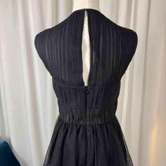 Johnathan Simkhai Tiered Tulle Plisse Midi Dress size 4 - Picture 4 of 11